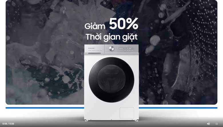 Máy giặt sấy Samsung WD12BB944DGHSV - Tiết kiệm 50% thời gian với Quick Drive