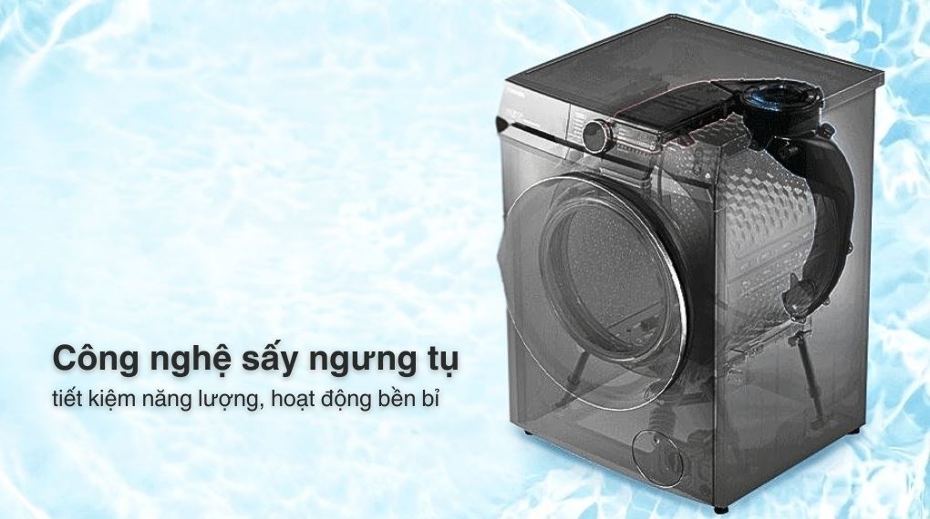 Máy giặt sấy Toshiba Inverter giặt 13 kg - sấy 8 kg TWD-T21BU140UWV(MG) - Công nghệ sấy