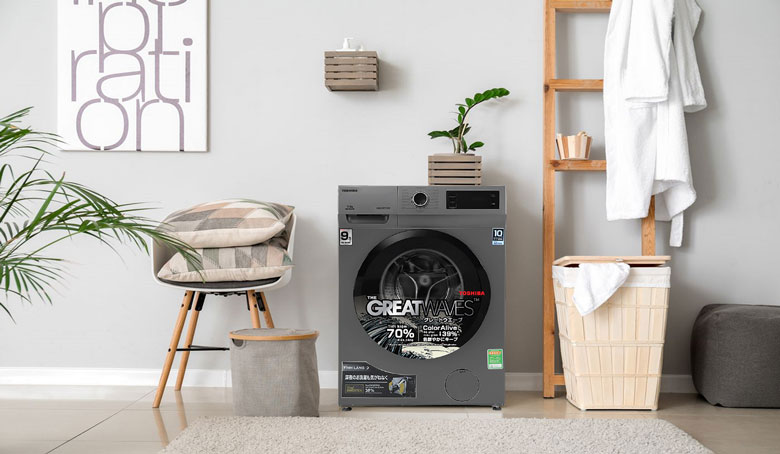 thiết kế-Máy giặt Toshiba Inverter 9.5 Kg TW-BK105S3V(SK) lồng ngang