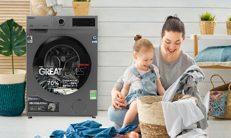 Máy giặt Toshiba Inverter 9.5 Kg TW-BK105S3V(SK) lồng ngang - Ghi nhớ và tự khởi động lại khi có điện