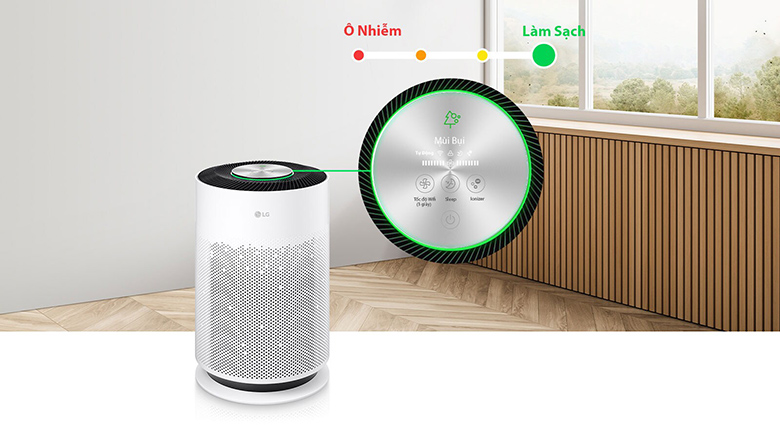 Máy lọc không khí LG PuriCare 360 HIT AS60GHWG0.ABAE điều khiển cảm ứng
