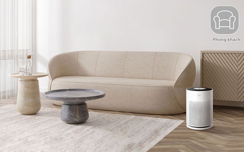 Máy lọc không khí LG PuriCare 360 HIT AS60GHWG0.ABAE lắp đặt tại phòng ngủ