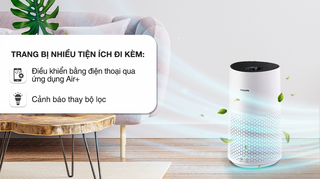 Máy lọc không khí Philips Series 1000i AC1715/20 - Cảm biến AeraSense & đèn LED 4 màu