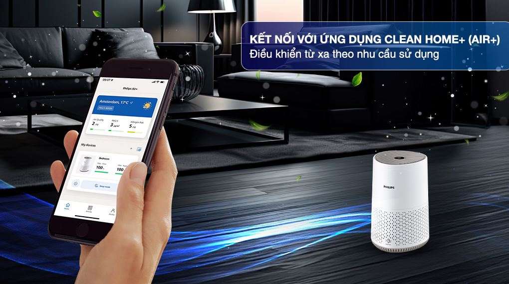 Máy lọc không khí Philips Series 600i AC0650/10 - Điều khiển cảm ứng & app Philips Air+