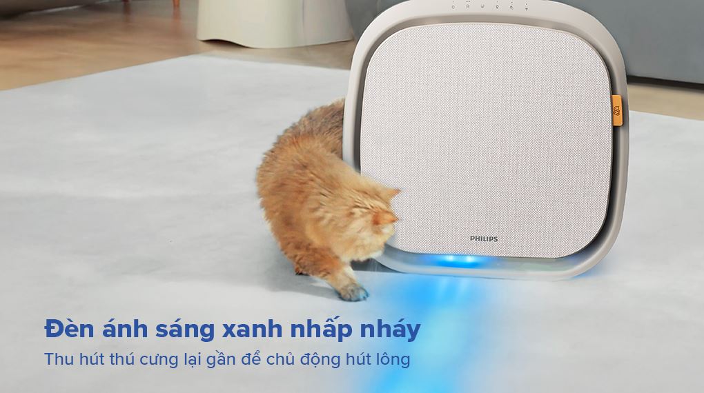 Máy lọc không khí thú cưng Philips PureProtect Pet Series 3000 104m² AC3360/11 - Khử mùi thú cưng với than hoạt tính Odor-Trap