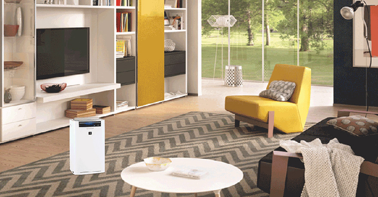 Diện tích sử dụng phòng 38m2 - Máy lọc không khí Sharp KC-G50EV-W