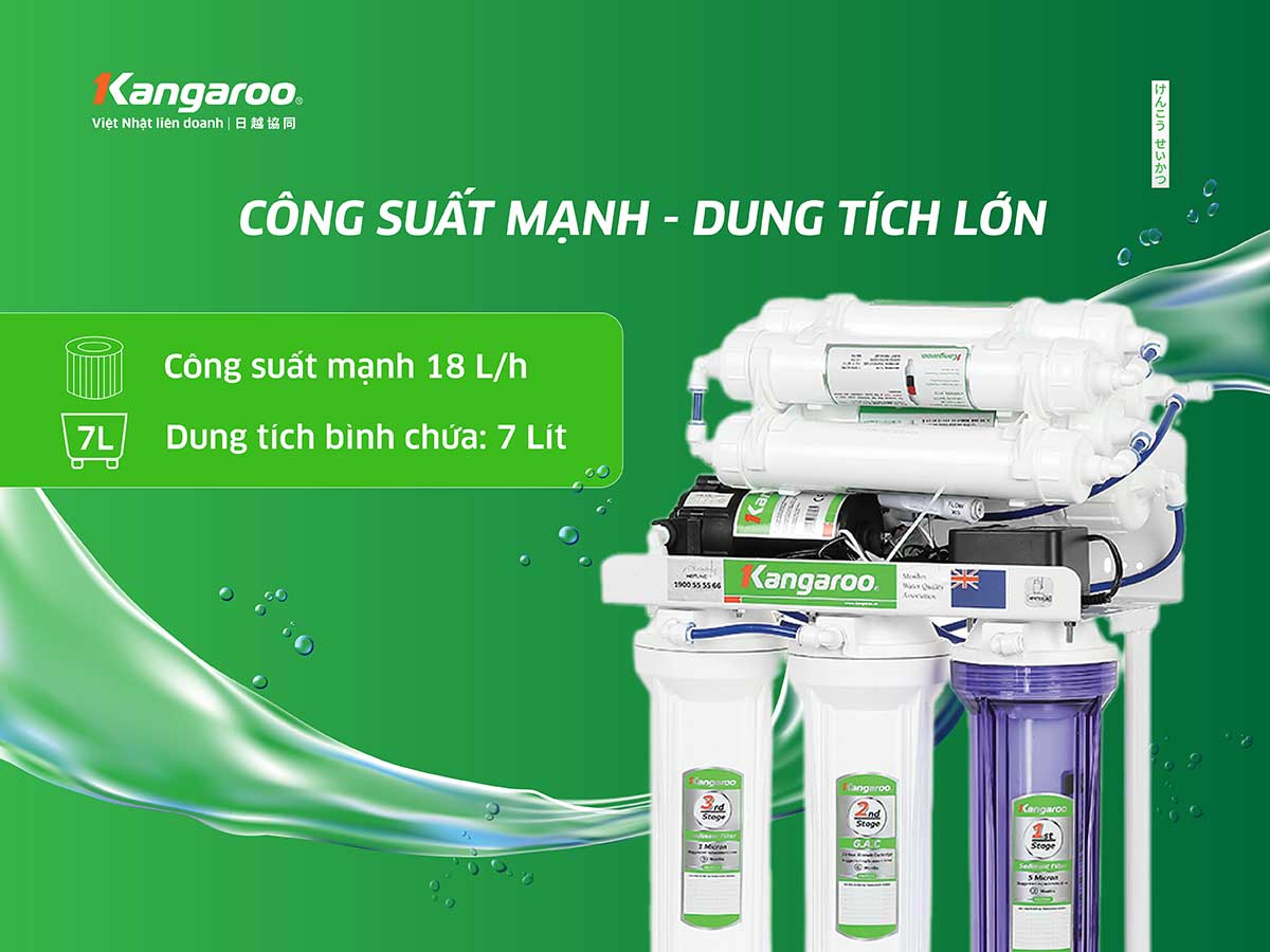 Máy lọc nước Kangaroo Hydrogen chân quỳ KGRP10 Máy lọc nước Kangaroo Hydrogen chân quỳ KGRP10