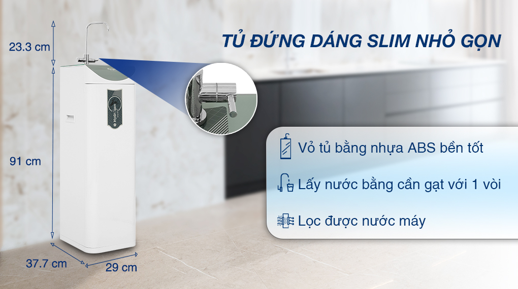 Máy lọc nước RO Hydrogen Kangaroo Slim Duo 2 KG100HD2 8 lõi