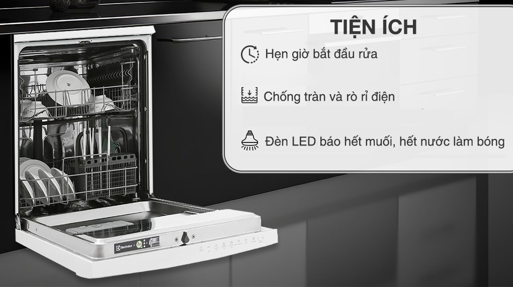 Máy rửa chén độc lập Electrolux ESF5206LOW - Tiện ích Máy rửa chén độc lập Electrolux ESF5206LOW - Tiện ích