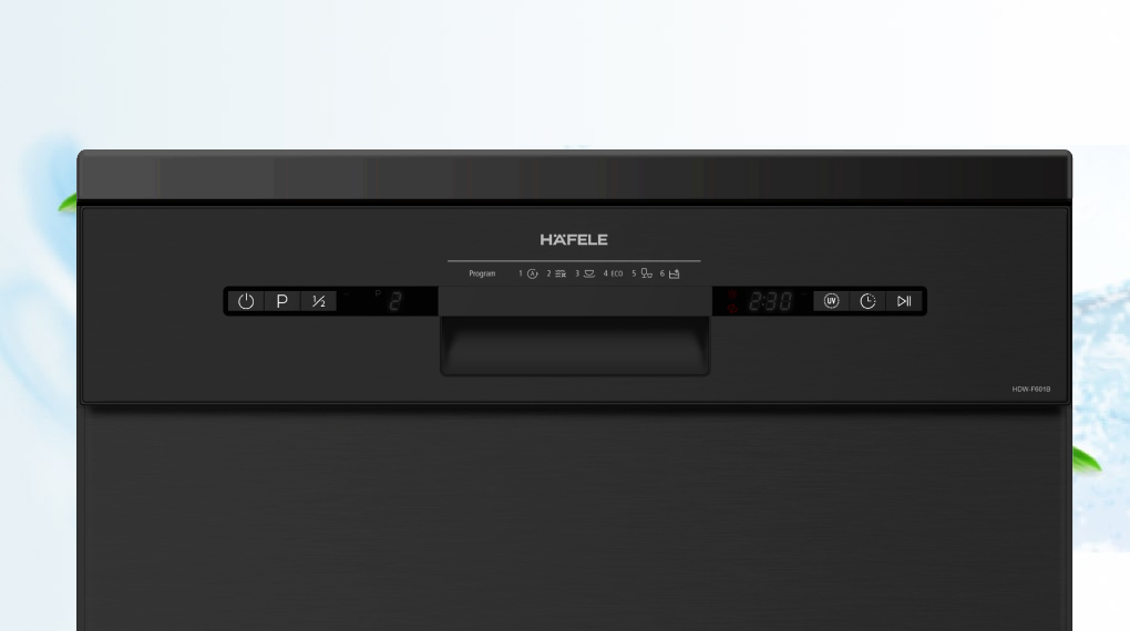 Máy rửa chén độc lập Hafele HDW-F601B (535.29.670) - Bảng điều khiển