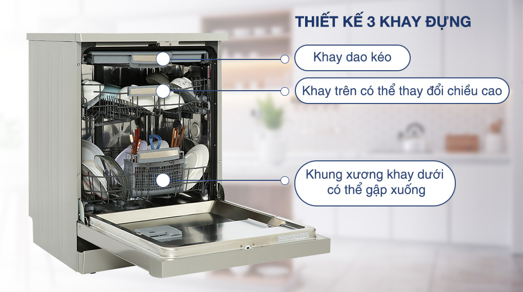 Máy rửa chén độc lập Hafele HDW F60C (533.23.200) - Khay rửa Máy rửa chén độc lập Hafele HDW F60C (533.23.200) - Khay rửa