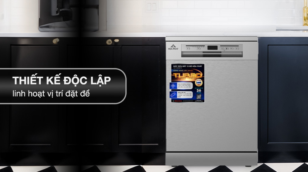 Máy rửa chén độc lập Hòa Phát HD F1306DBS TM - Tổng quan thiết kế
