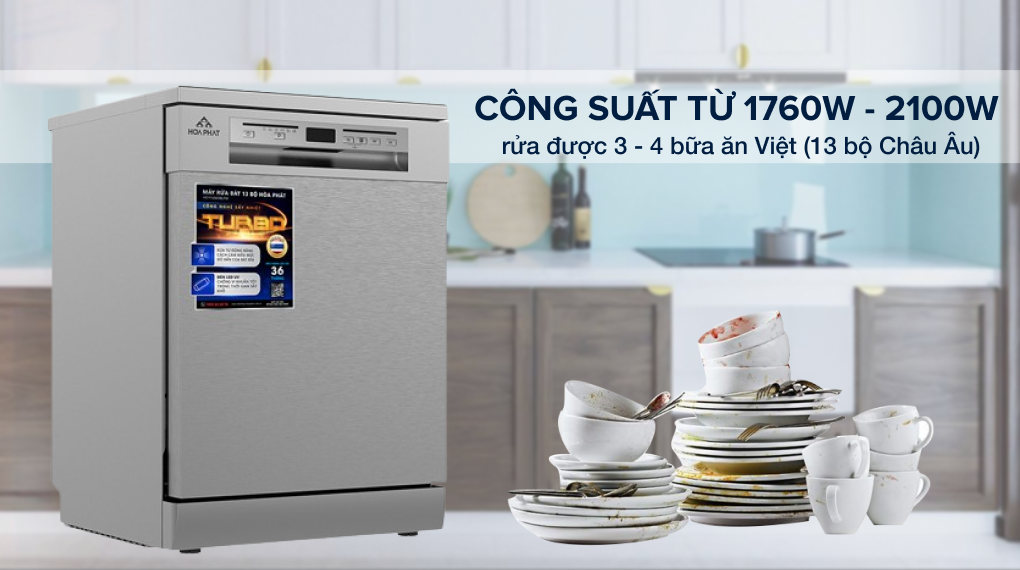 Máy rửa chén độc lập Hòa Phát HD F1306DBS TM - Công suất hoạt động
