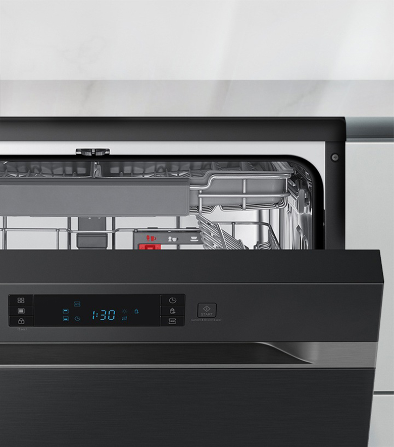 Samsung DW60CG550FSGSV cửa tự động mở