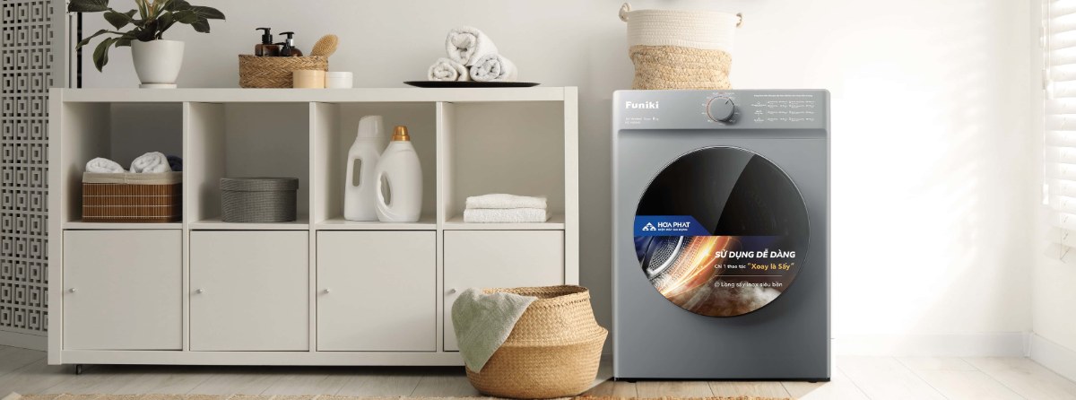 Máy sấy thông hơi Funiki 8 kg HD V680AG - Bảng điều khiển cơ dễ sử dụng