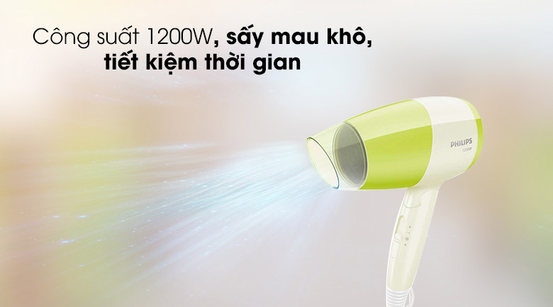 Máy sấy tóc Philips BHC015 - Công suất 1200W, vỏ bền dễ lau