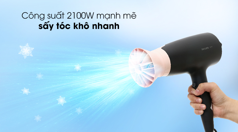 Công suất - Máy sấy tóc Philips BHD350/10 Máy sấy tóc Philips BHD350/10 - Công suất 2100W, vỏ nhựa dễ lau