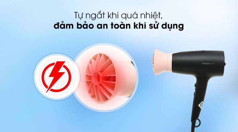 Máy sấy tóc Philips BHD350/10 - Tự ngắt khi quá tải nhiệt