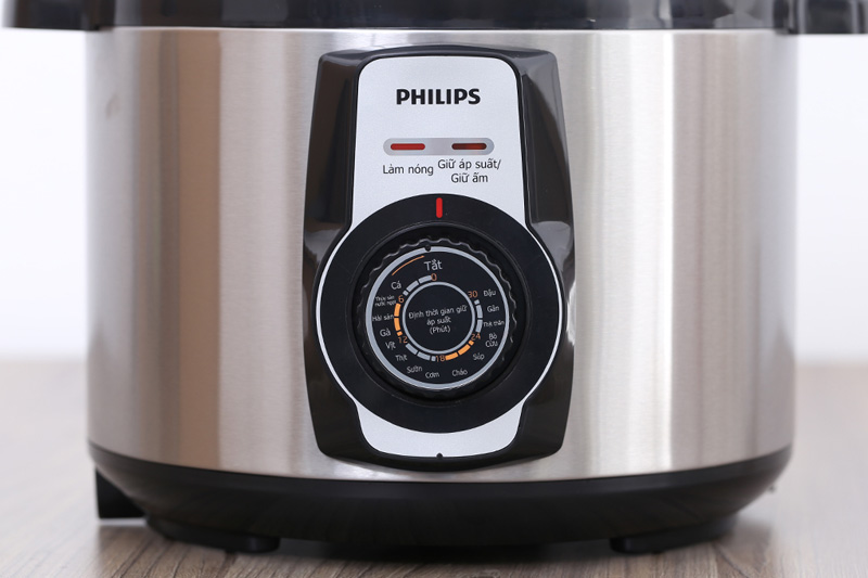 Nồi áp suất điện cơ Philips 14 công thức nấu 5 lít HD2103/66 - An toàn với van xả áp suất tự động