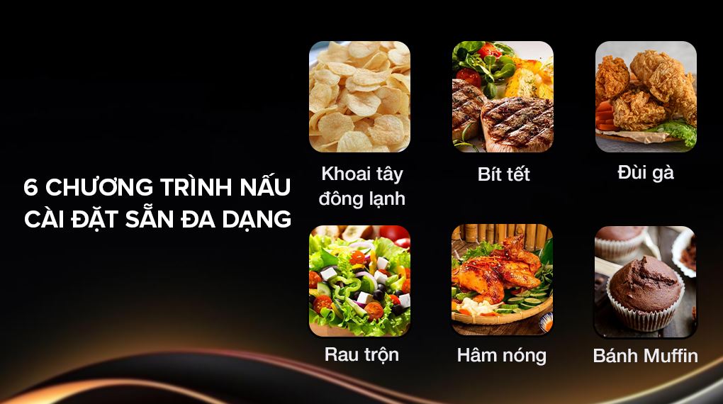 Nồi chiên không dầu hai ngăn Philips 7.1 lít NA150/00 Series 1000 - Sao chép, đồng bộ thời gian và chương trình cài sẵn