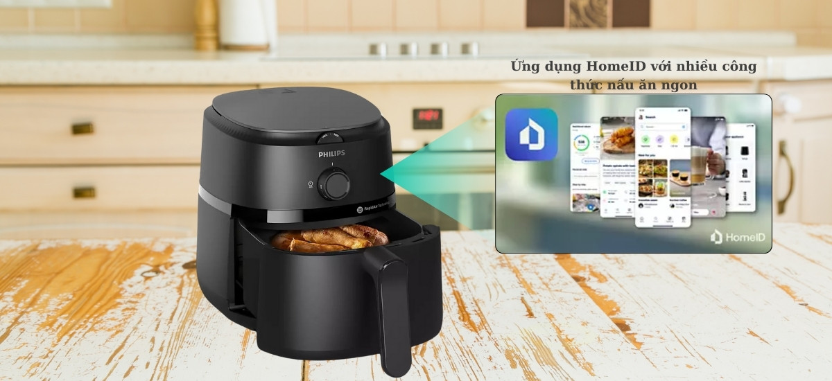 Nồi Chiên Không Dầu Philips 4.2 lít NA120/00 Series 1000 - Tiện ích và an toàn
