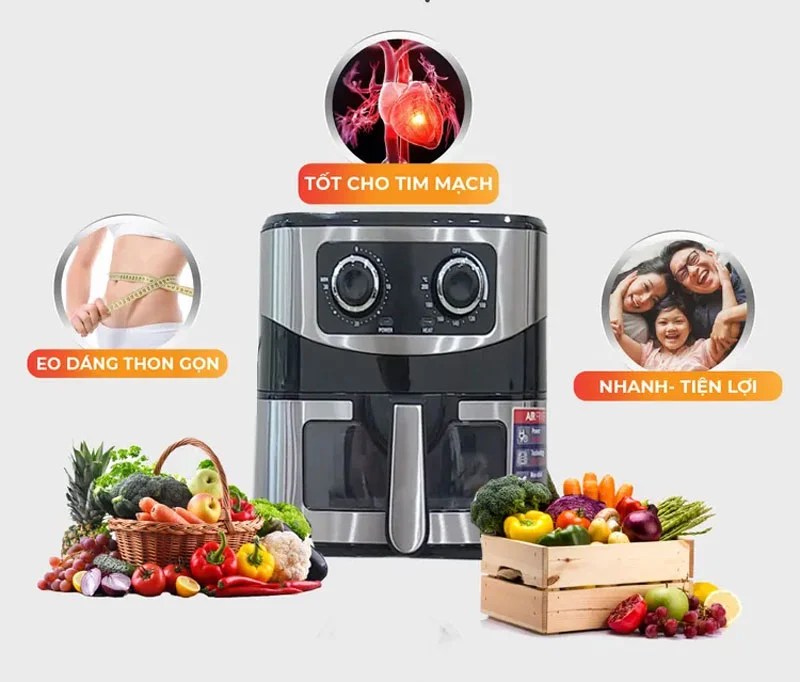 Nồi chiên không dầu Sharp 12 lít KS-12 - Công suất 2000W, nhiệt độ đến 200°C
