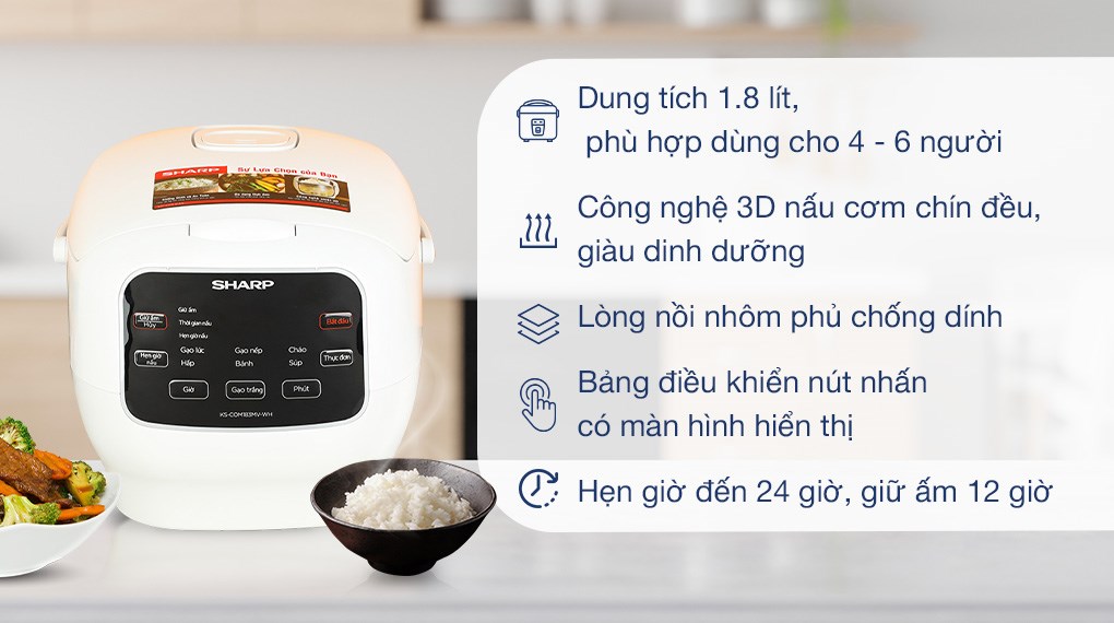 Hẹn giờ nấu & giữ ấm tiện lợi