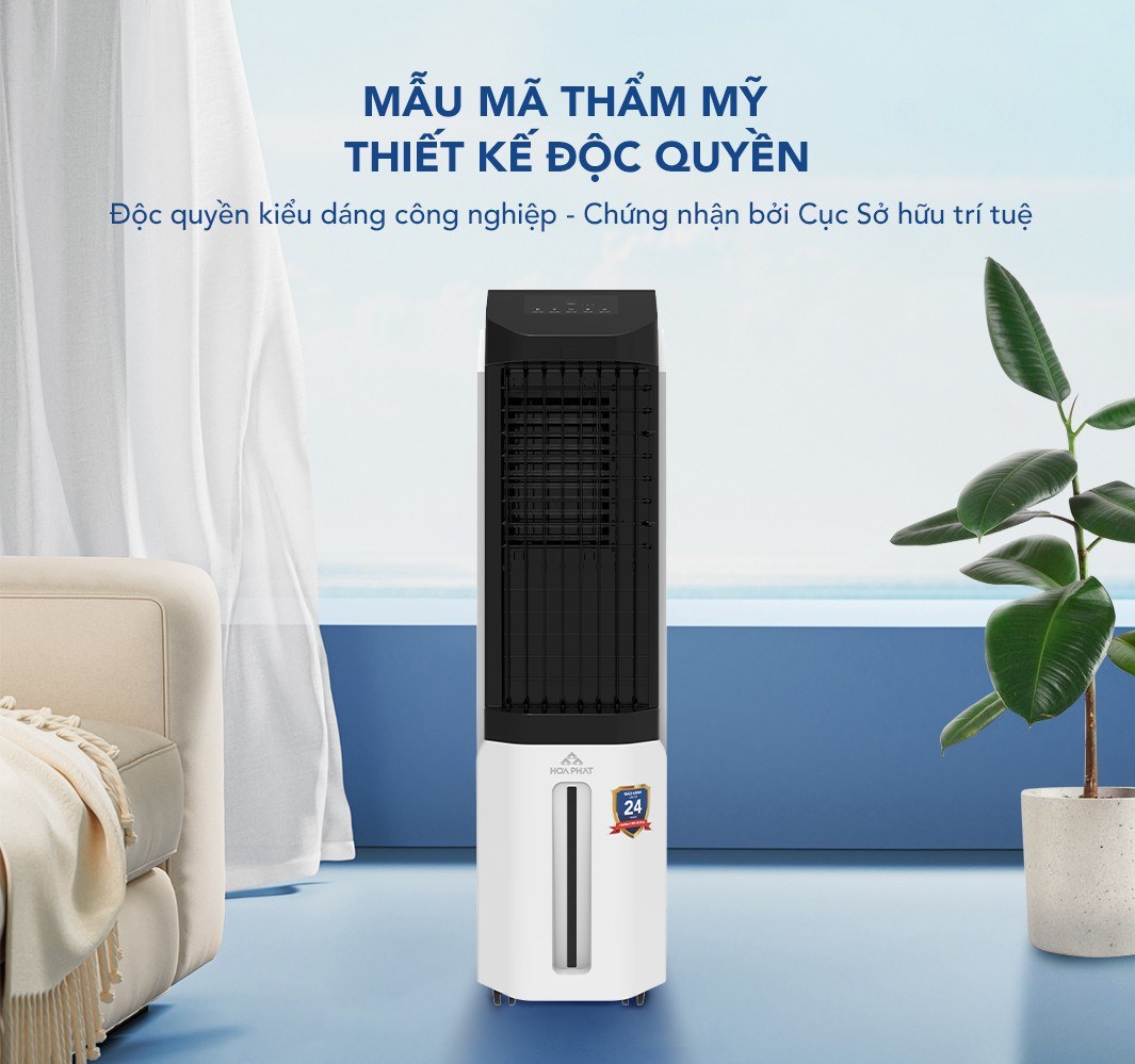 Quạt điều hòa Hòa Phát 25 lít HPCF1-045 - Thiết kế gọn, di chuyển dễ dàng