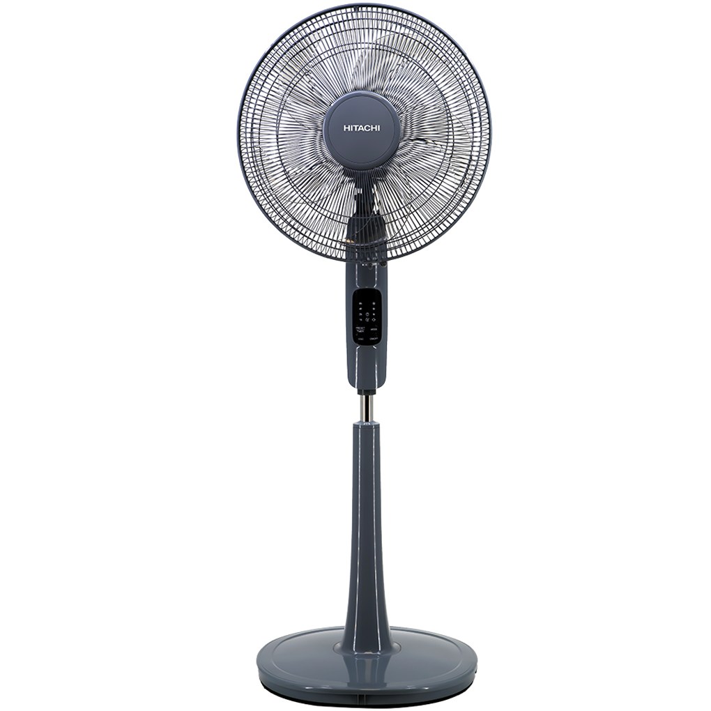 Quạt đứng Hitachi 5 cánh điều khiển từ xa 40cm LF-A6RCGM – Màu Xám - Thiết kế 5 cánh, đường kính 40 cm