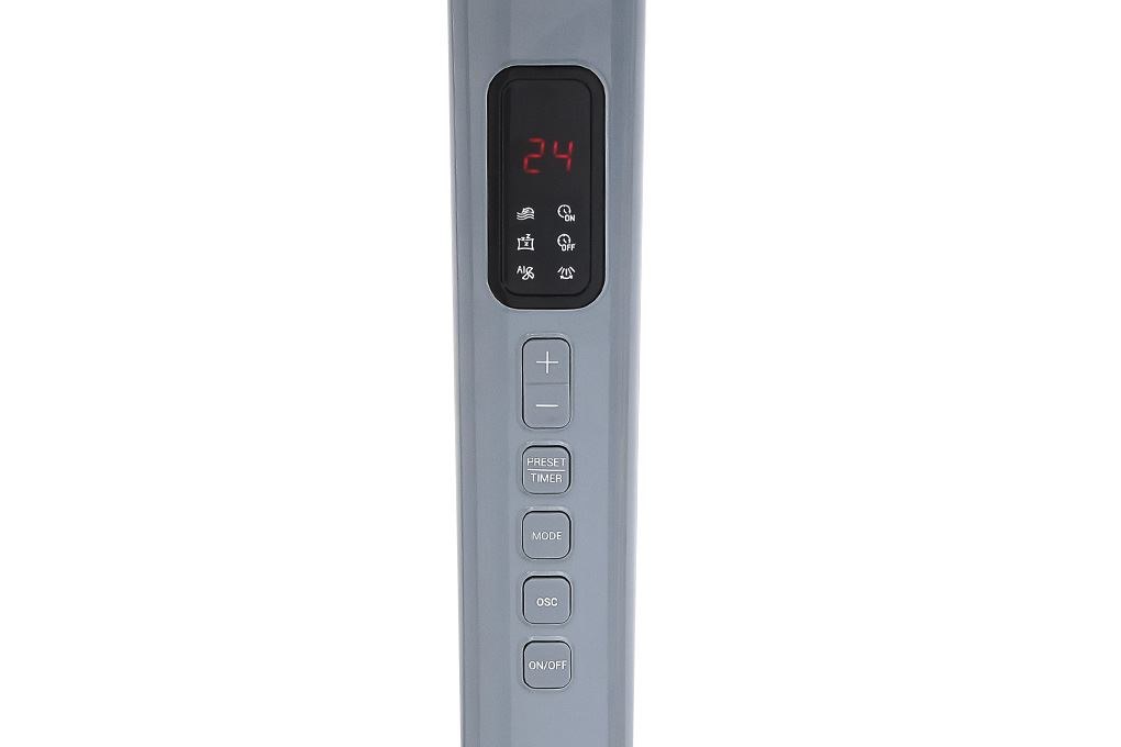 Quạt đứng Hitachi 7 cánh động cơ DC điều khiển từ xa 40cm LF-D6RCGM – Màu Xám - Bảng điều khiển