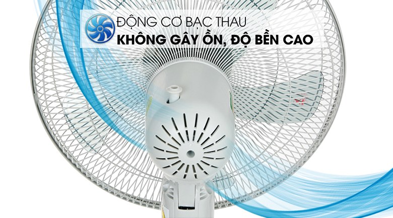 Quạt đứng Toshiba 5 cánh 40cm F-LSA10(H)VN – Màu Xám - Hoạt động êm ái với động cơ bạc thau bền bỉ, hạn chế tiếng ồn, điều chỉnh đảo gió linh hoạt