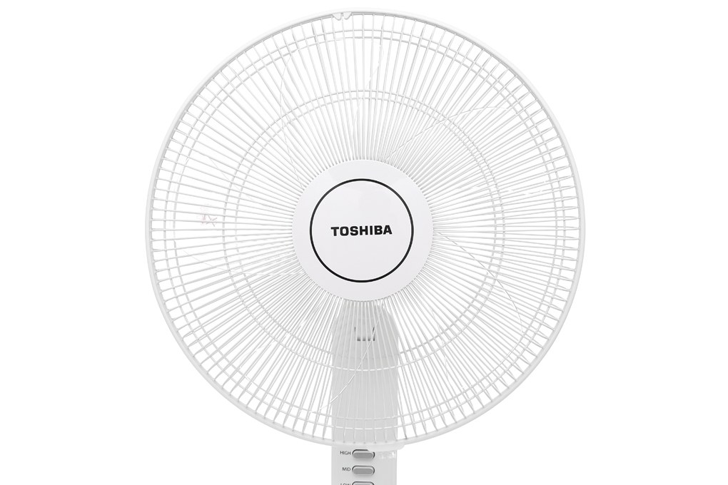 Quạt đứng Toshiba 5 cánh 40cm F-LSA10(W)VN – Màu Trắng - Có 5 cánh quạt đường kính dài 40 cm, bao bởi lồng quạt có đường kính 45 cm chắc chắn, an toàn