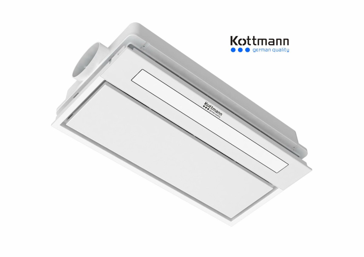 Quạt sưởi âm trần đa năng Kottmann 2900W K8 - Đa năng: sưởi ấm, đèn led chiếu sáng, làm mát, sấy khô, thông gió