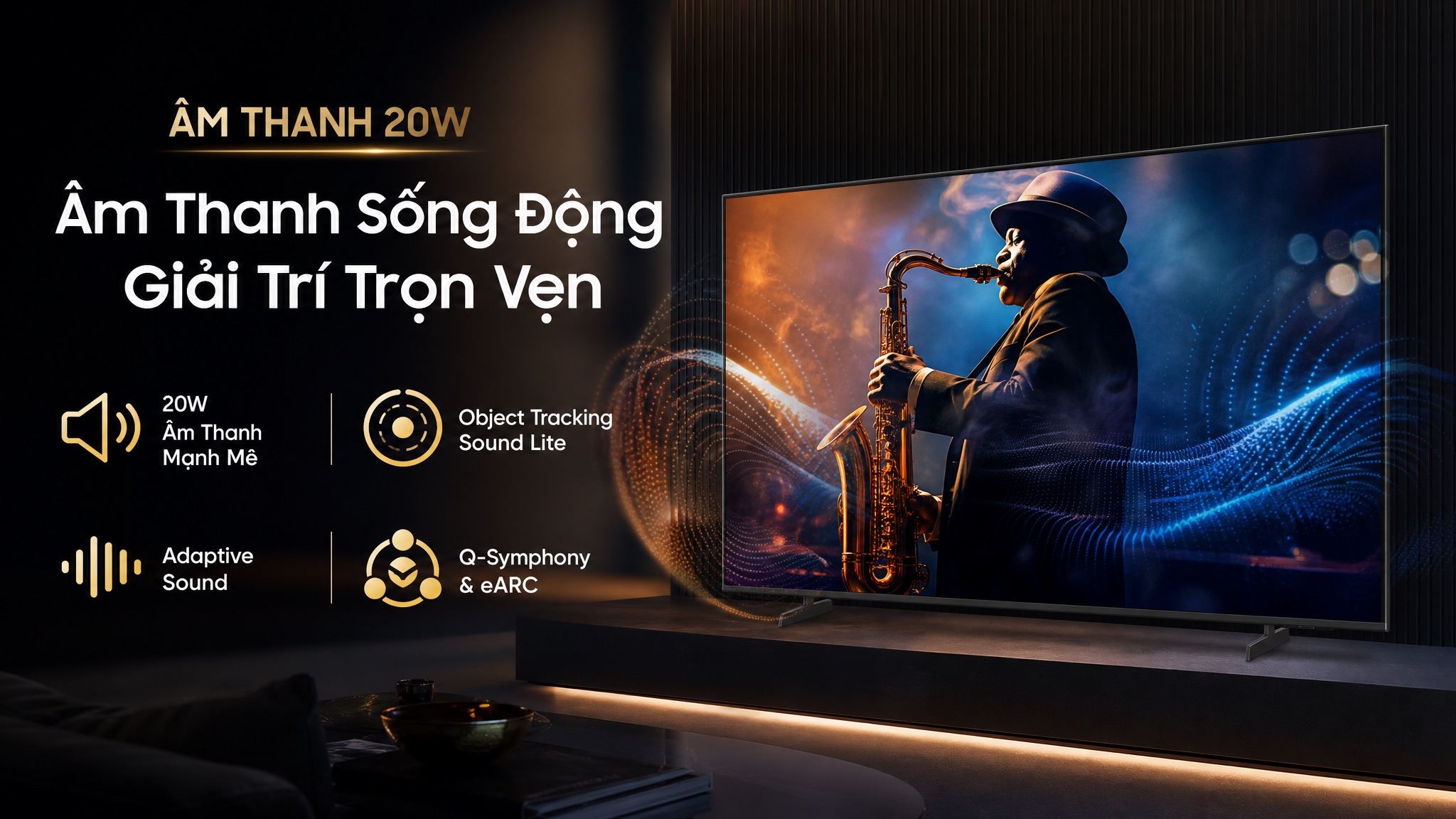 Smart tivi Crystal UHD Samsung AI 4K 70 inch UA70U8500H [70U8500H] Mới 2026 - Âm thanh 20W, OTS Lite và Adaptive Sound