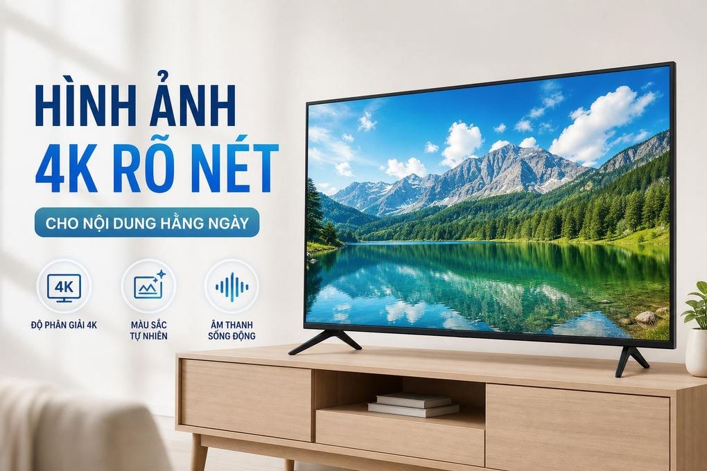 Smart Tivi Hisense 4K 55 inch 55A6Q - Hình ảnh 4K rõ nét, hỗ trợ Dolby Vision