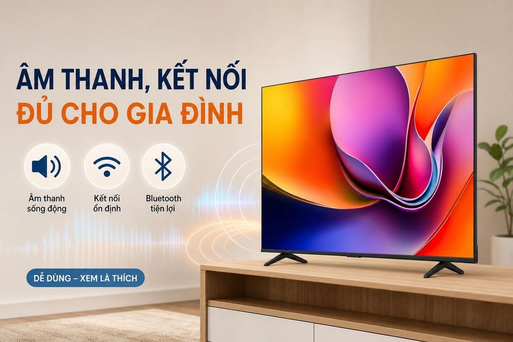 Smart Tivi Hisense 4K 65 inch 65A6Q - Âm thanh 20W DTS Virtual:X