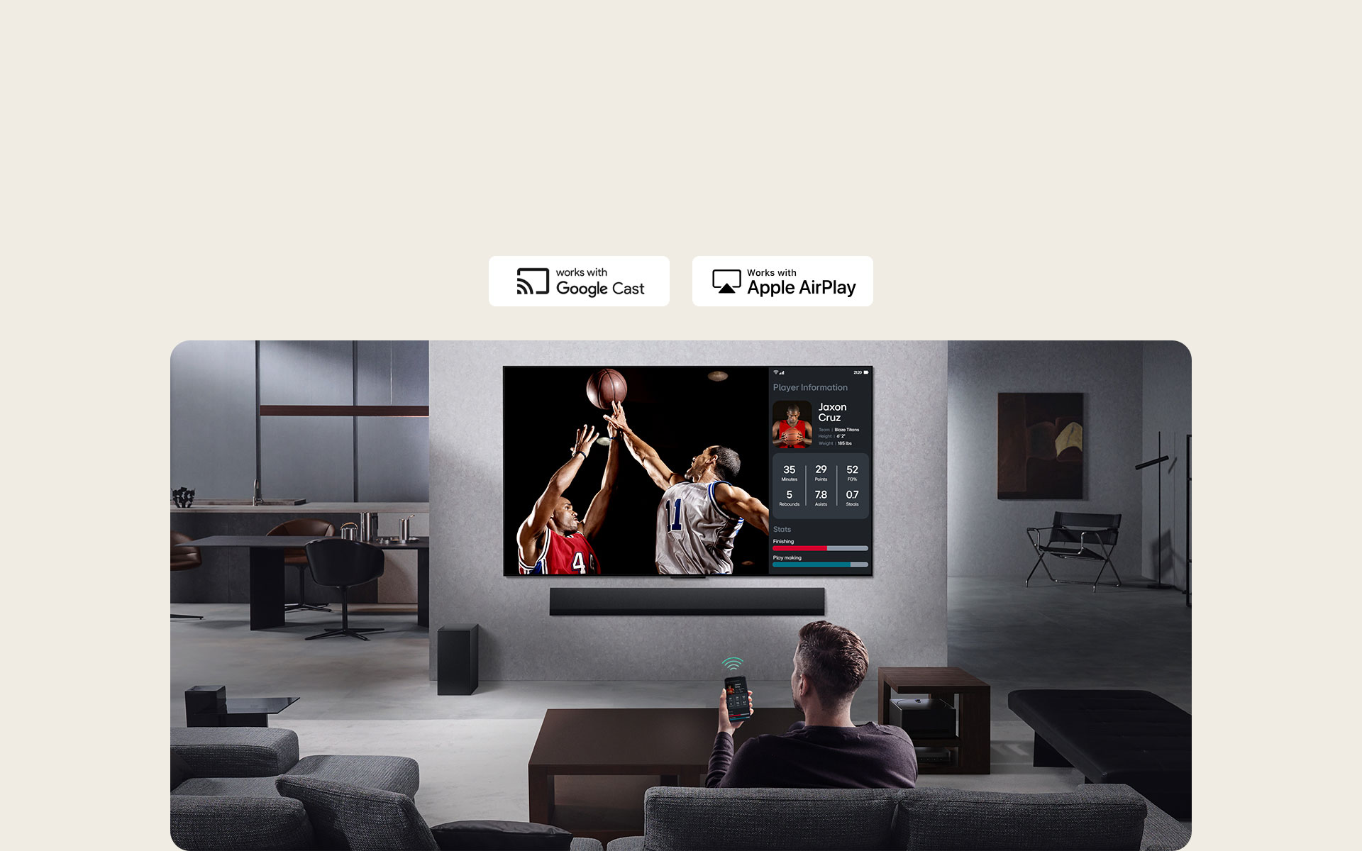 Smart Tivi LG AI 4K 50 Inch 50UA841CPSA - Multi View và chia sẻ màn hình