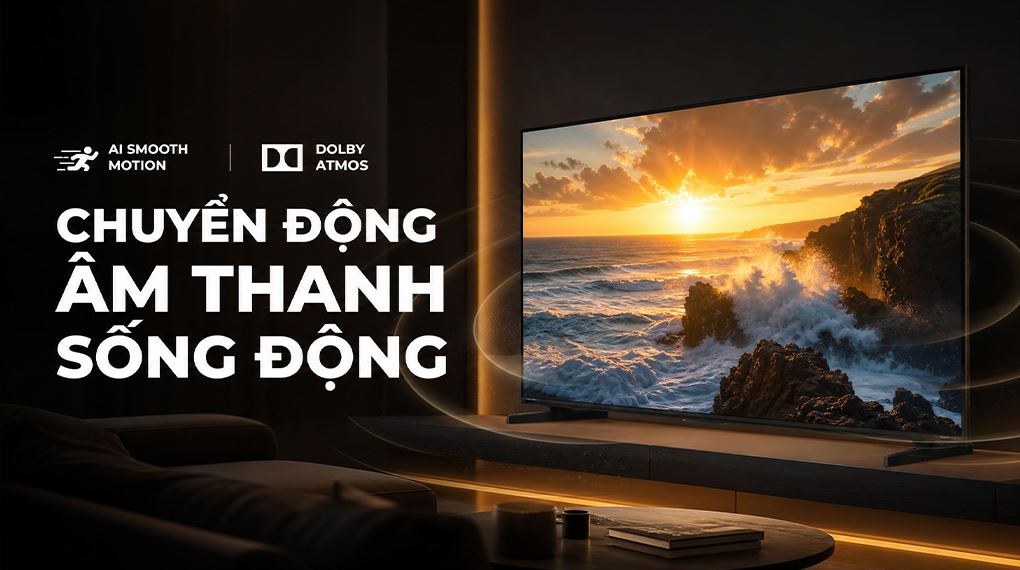 Smart Tivi Mini LED Hisense AI 4K 65 inch 65U6SE Mới 2026 - Âm thanh 40W Dolby Atmos