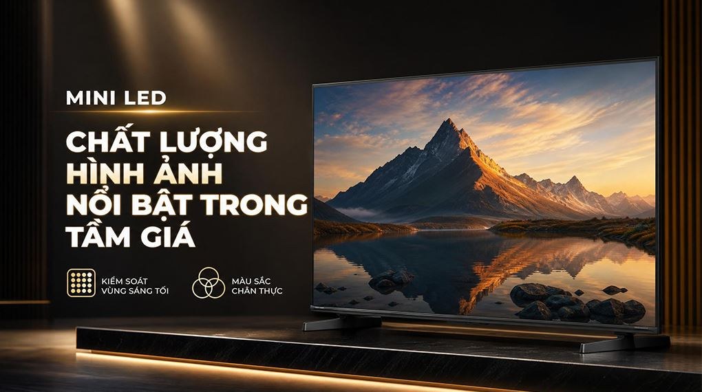 Smart Tivi Mini LED Hisense AI 4K 65 inch 65U6SE Mới 2026 - Đèn nền Mini LED cho hình ảnh tương phản cao