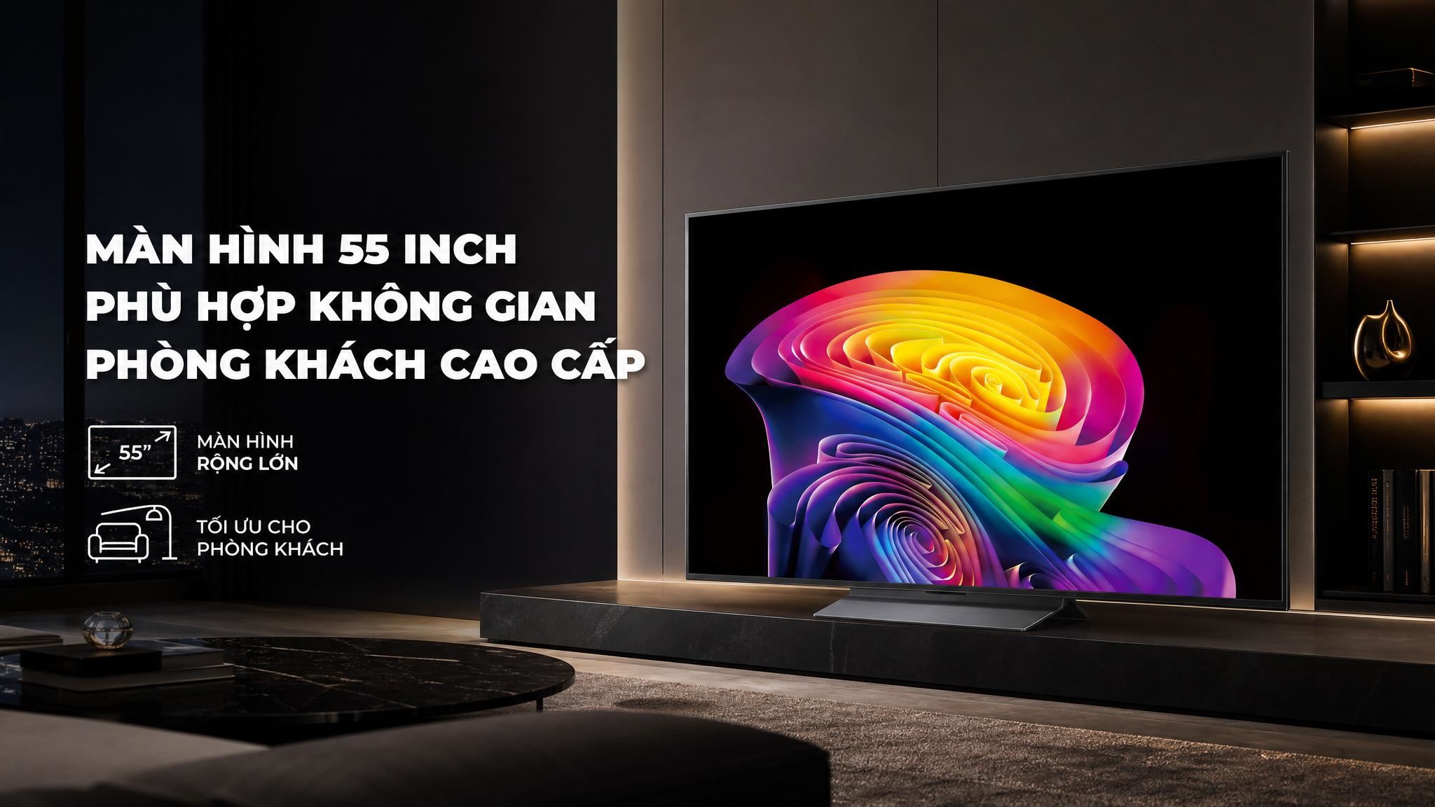 Smart Tivi OLED LG AI 4K 55 inch OLED55C6PSA - Thiết kế sang trọng, dễ bố trí