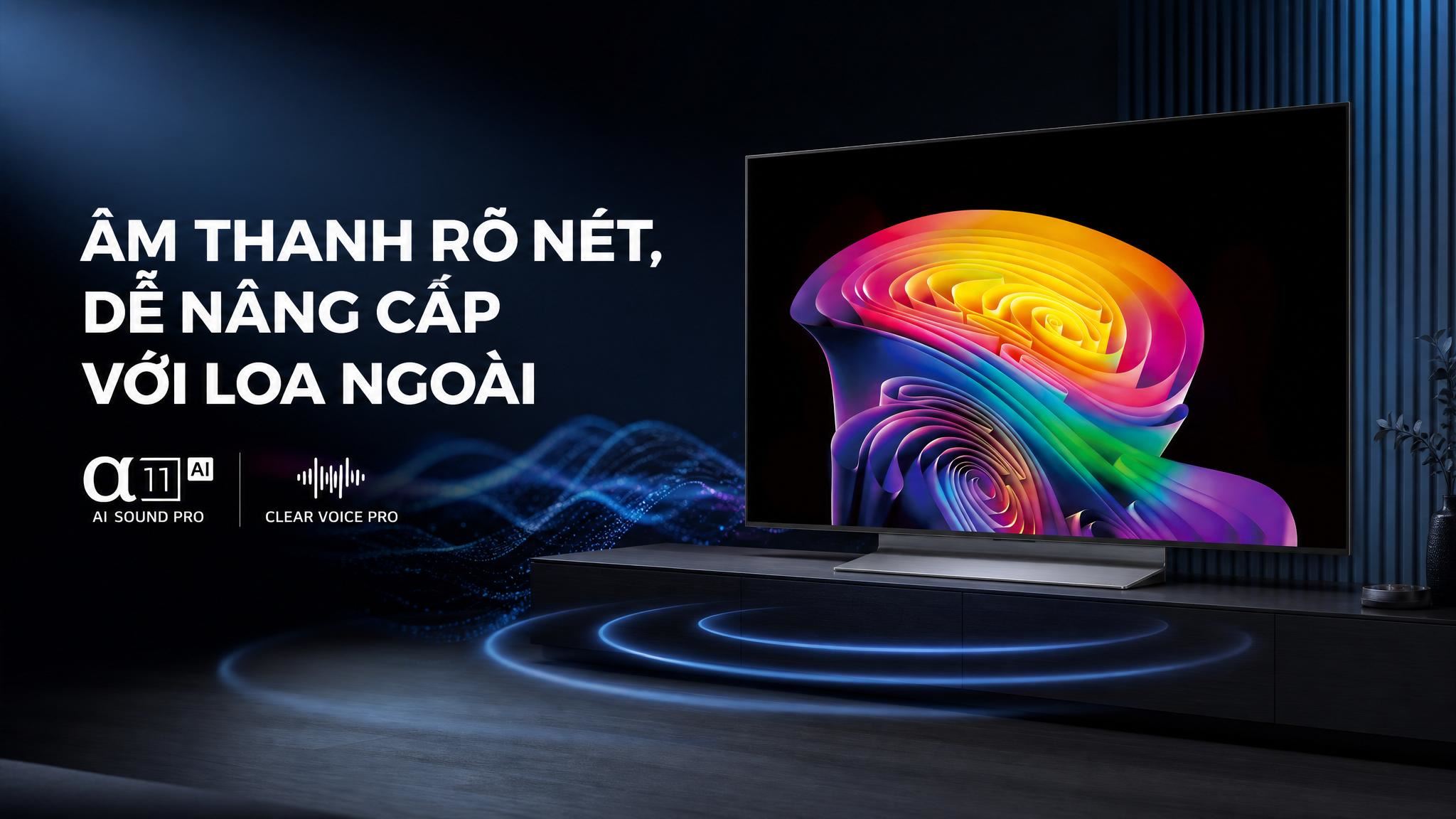 Smart Tivi OLED LG AI 4K 55 inch OLED55C6PSA - Âm thanh tốt Smart Tivi OLED LG AI 4K 55 inch OLED55C6PSA - Âm thanh 40W, α11 AI Sound Pro