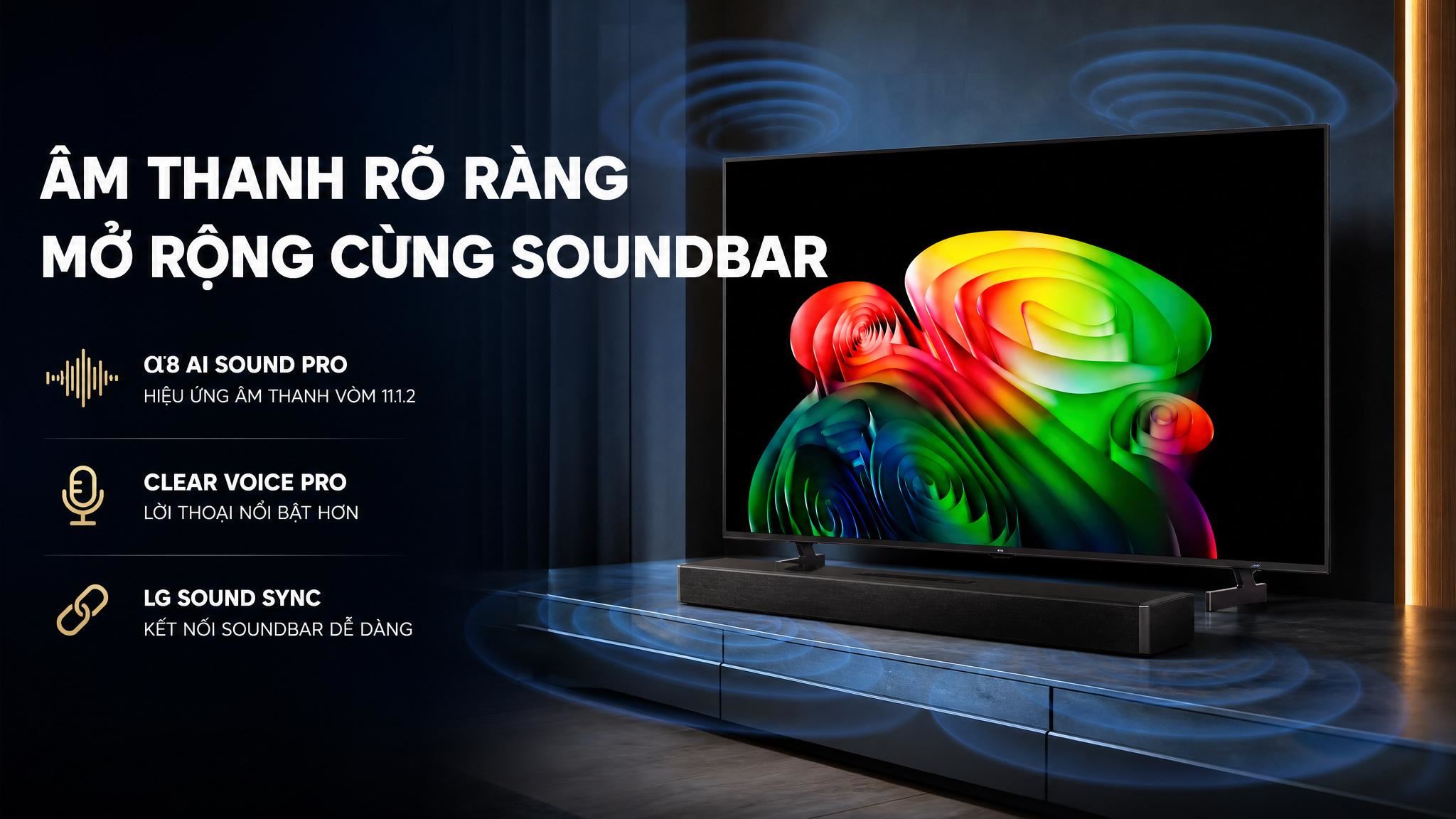 Smart Tivi OLED LG AI 4K 65 inch OLED65B6PSA [65B6PSA] Mới 2026 - AI Sound Pro – 11.1.2 kênh ảo