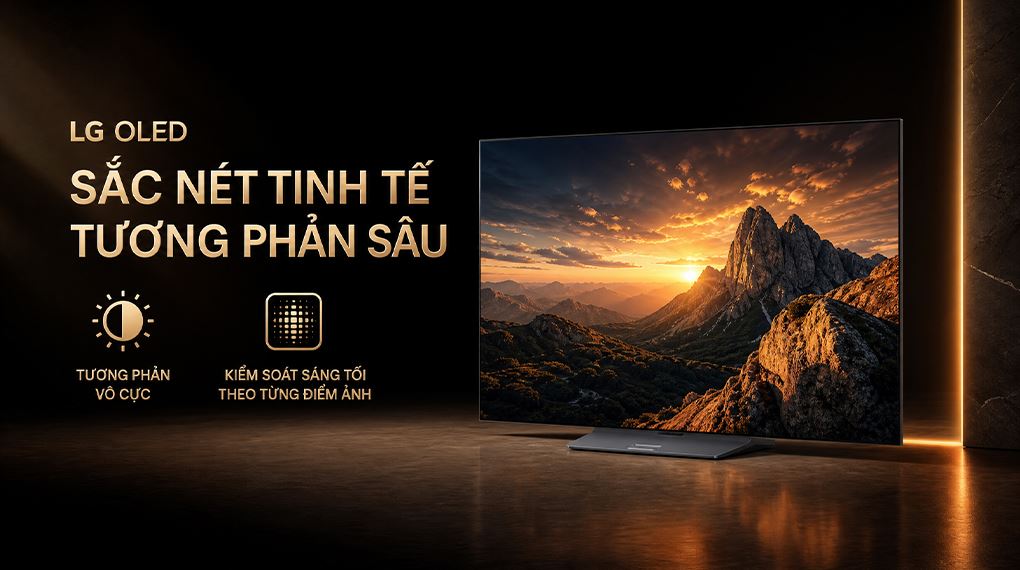 Smart Tivi OLED LG AI 4K 77 inch OLED77C6PSA [77C6PSA] Mới 2026 - OLED 4K – màu đen tuyệt đối