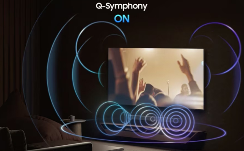 Công nghệ Q- Symphony - Smart Tivi Samsung OLED 4K Vision AI 55 inch QA55S90F