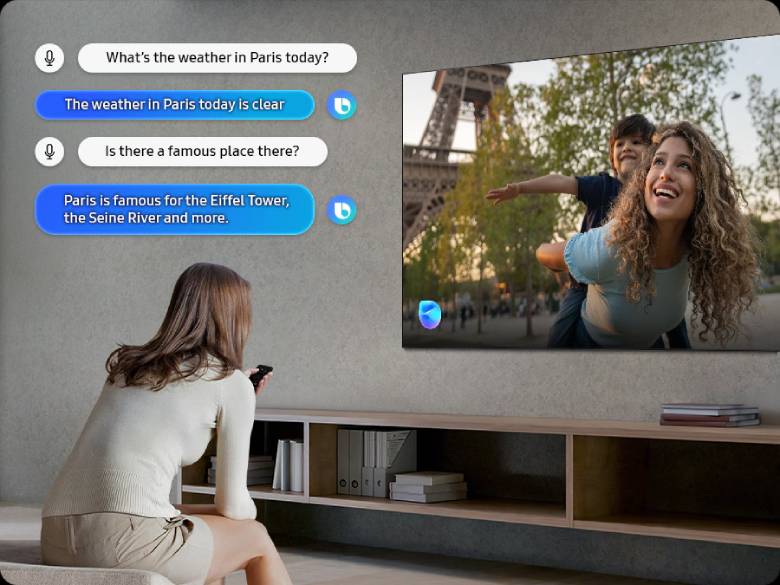 Smart Tivi Samsung QLED Vision AI 4K 75 inch QA75Q7FA - Samsung Vision AI