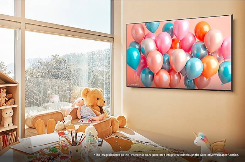 Smart Tivi Samsung QLED Vision AI 4K 75 inch QA75Q7FA - Thiết kế viền mỏng Slimlook