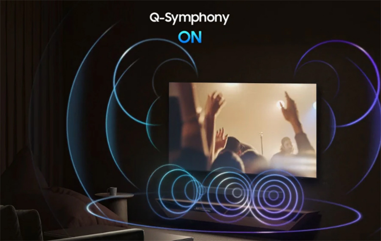 Công nghệ Q Symphony - Smart Tivi Samsung QLED 4K Vision AI 65 inch QA65Q8FA