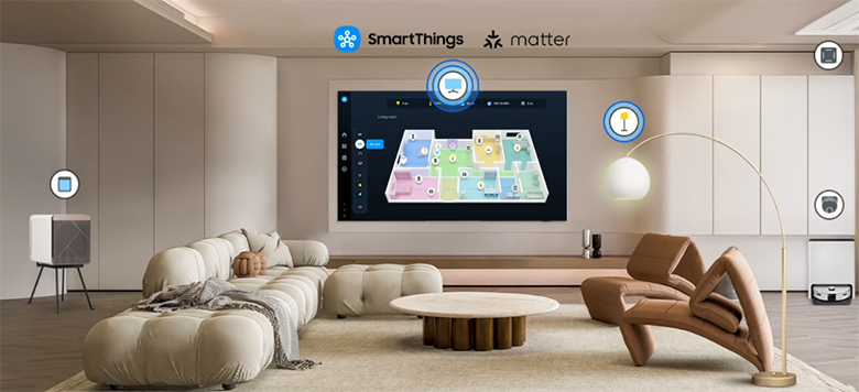 Ứng dụng SmartThings - Smart Tivi Samsung QLED 4K Vision AI 65 inch QA65Q8FA