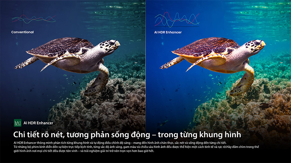 AI HDR Enhancer Tivi QLED Toshiba AI 4K 55 Inch 55Z570RP