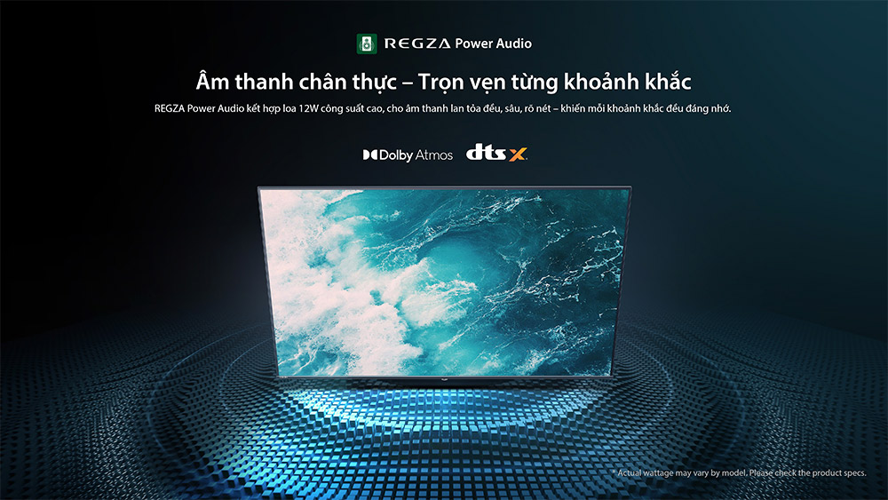 Hệ thống âm thanh Regza Power Audio Tivi QLED Toshiba AI 4K 55 Inch 55Z570RP